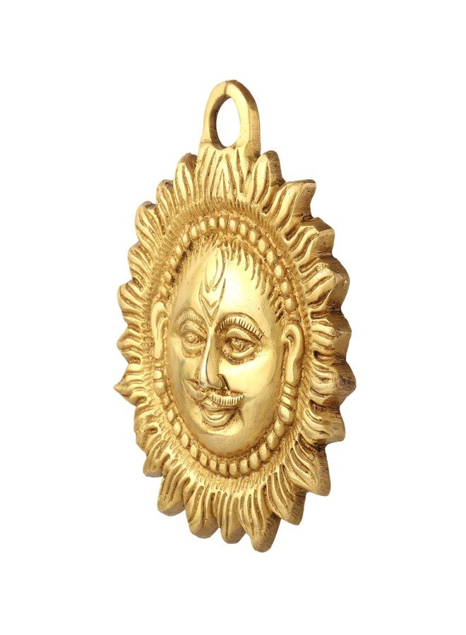 Pick End Now Brass Sun Surya Face Idol Sculpture for Positivity at Home & Office | Product Dimensions - 4X0.5X4.5Inches, 300Gm - Image 3